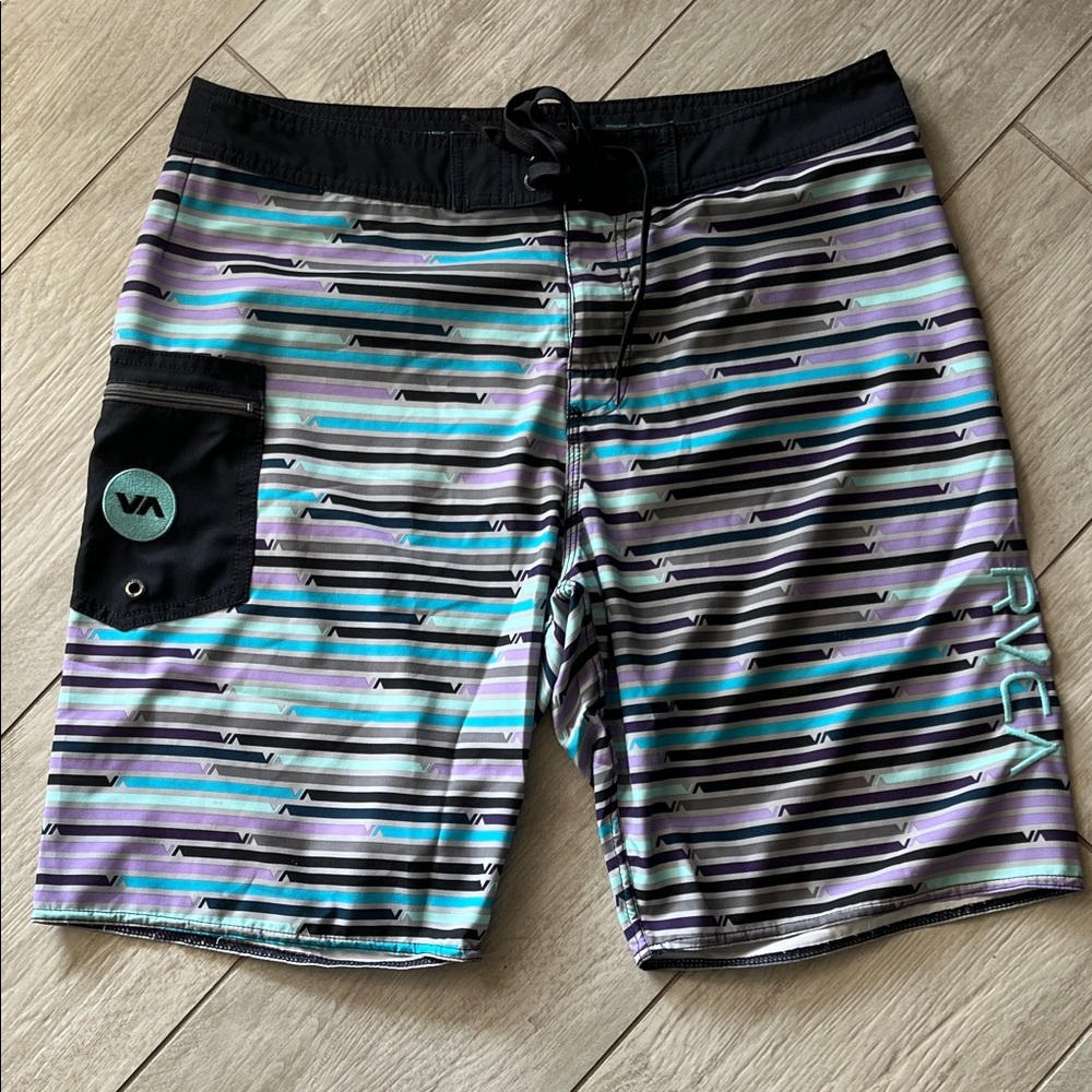 RVCA Multicolor Striped Board Shorts